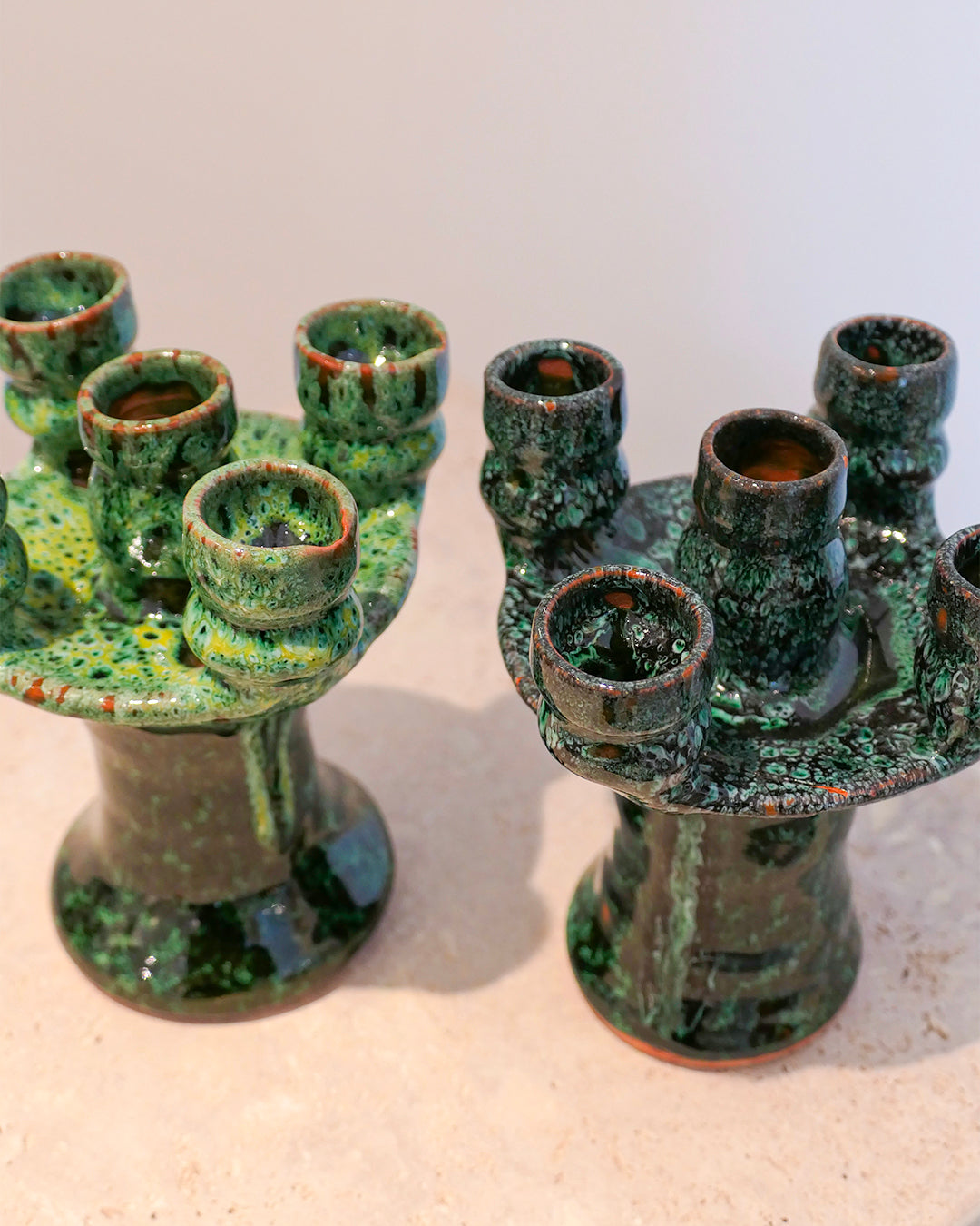 Bougeoir artisanal en céramique de Tamegroute