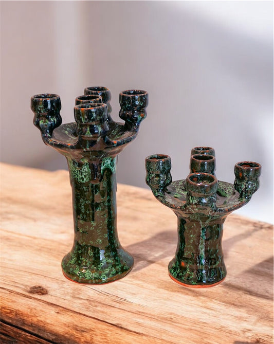 Bougeoir artisanal en céramique de Tamegroute