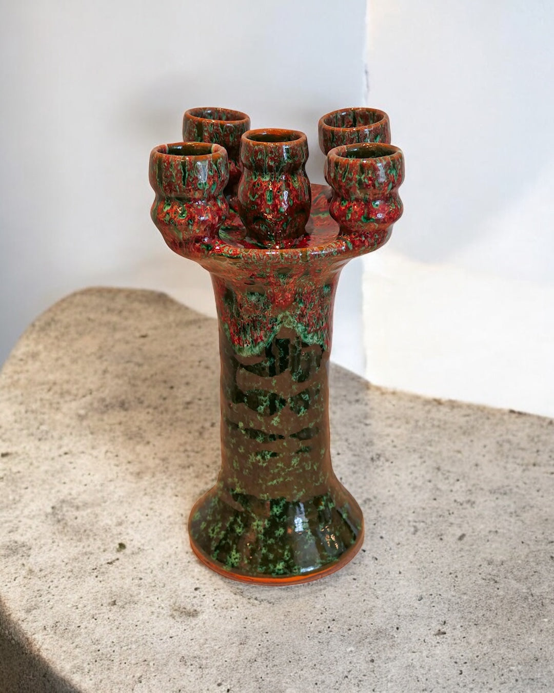 Bougeoir artisanal en céramique de Tamegroute