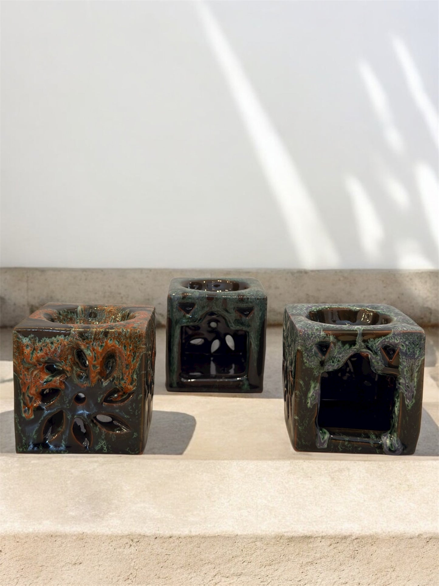 BRÛLEUR CARRÉ PERFORÉ EN CÉRAMIQUE DE TAMEGROUTE